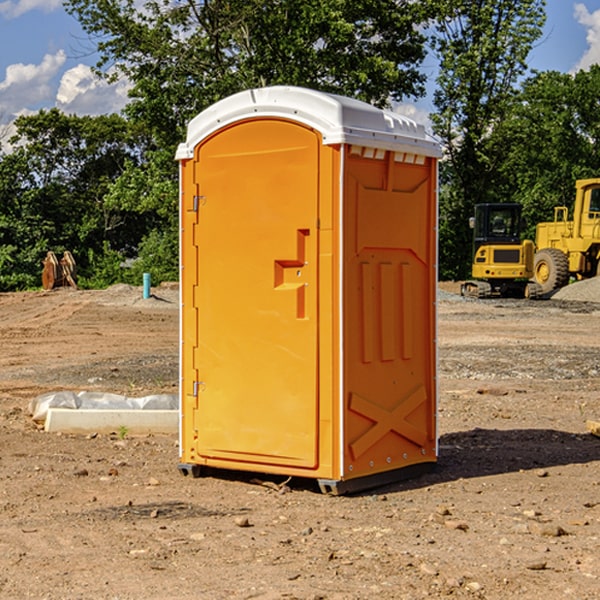 can i customize the exterior of the portable restrooms with my event logo or branding in Suwannee County